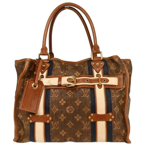 Louis Vuitton Monogram Tisse Sac Rayures GM Tote Handbag M56385 SR4057 144896 - Picture 1 of 10
